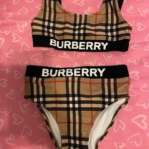 Toddler Girl Two Piece Burberry Swimsuit